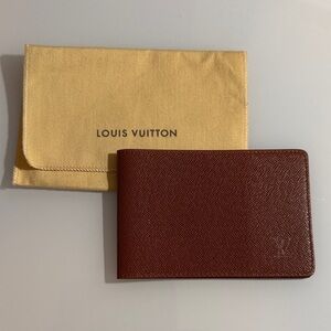 Louis Vuitton Brown Card or Badge Holder Bifold with Dustbag